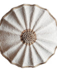 African Beaded Shield - Umbrella White - eyahomeliving