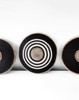 African Beaded Shield - Bulls Eye B/W - White Ring - eyahomeliving