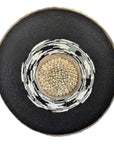 African Beaded Shield - Black / B-W - eyahomeliving