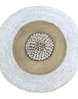 African Beaded Shield - White - eyahomeliving