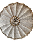 African Beaded Shield - Umbrella White - eyahomeliving