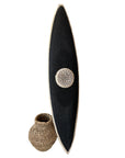 African Beaded Shield - Long Black - eyahomeliving