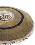 African Beaded Shield - Gold/Black/Plain - eyahomeliving