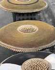 African Beaded Shield - Gold/Black/Plain - eyahomeliving