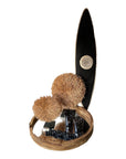 African Beaded Shield - White Long - eyahomeliving