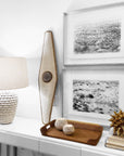 African Beaded Shield - White Long - eyahomeliving