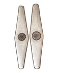 African Beaded Shield - White Long - eyahomeliving