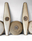 African Beaded Shield - White Long - eyahomeliving