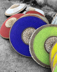 African Beaded Shield - Assorted Colours Plain - eyahomeliving