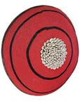 African Beaded Shield - Red/Black - eyahomeliving
