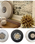 African Beaded Shield - Bulls Eye B/W RIng - eyahomeliving
