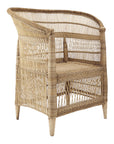 Natural Malawi Cane Chair – handcrafted with traditional African weaving.