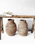 Chinese Elm Wood Bench - eyahomeliving