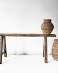Chinese Elm Wood Bench - eyahomeliving