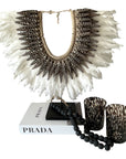 Spike Feather Shell Collar - eyahomeliving
