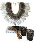Spike Feather Shell Collar - eyahomeliving