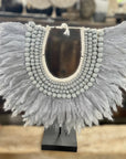 Grey Feather Wooden Collar BACK IN STOCK - eyahomeliving