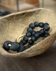 Ghanaian Glass Beads Imported - Charcoal/Black - eyahomeliving