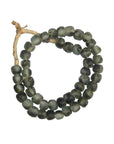 Ghanaian Glass Beads Imported - Camouflage Green - eyahomeliving