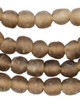 Ghanaian Glass Beads Imported - Mocha Brown - eyahomeliving