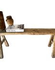 Chinese Elm Wood Bench - eyahomeliving
