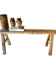 Chinese Elm Wood Bench - eyahomeliving
