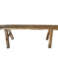 Chinese Elm Wood Bench - eyahomeliving