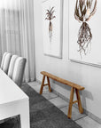 Chinese Elm Wood Bench - eyahomeliving