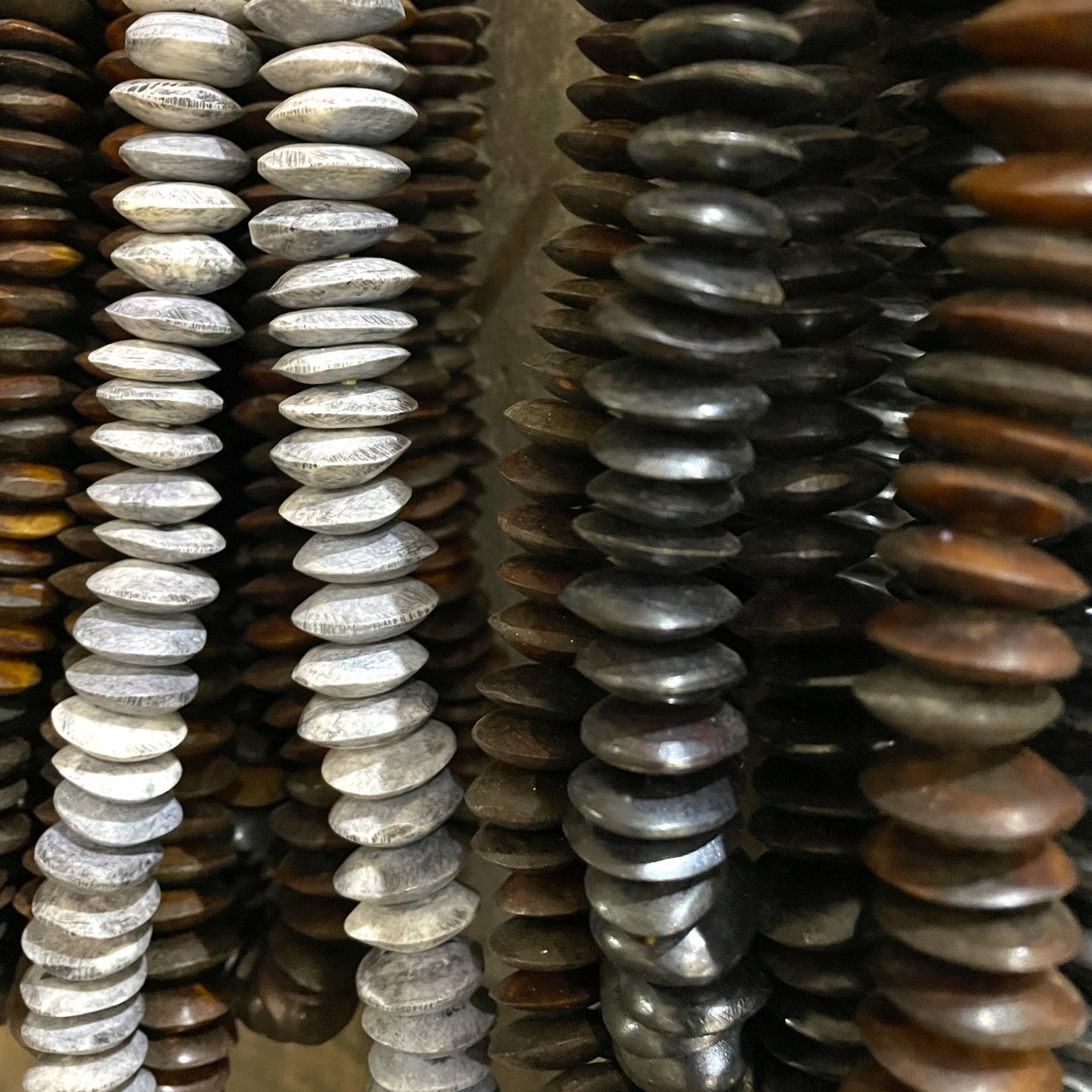 Kenyan Bone Beads - Dark Brown - eyahomeliving