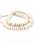 Ashanti Saucer Beads - White - eyahomeliving