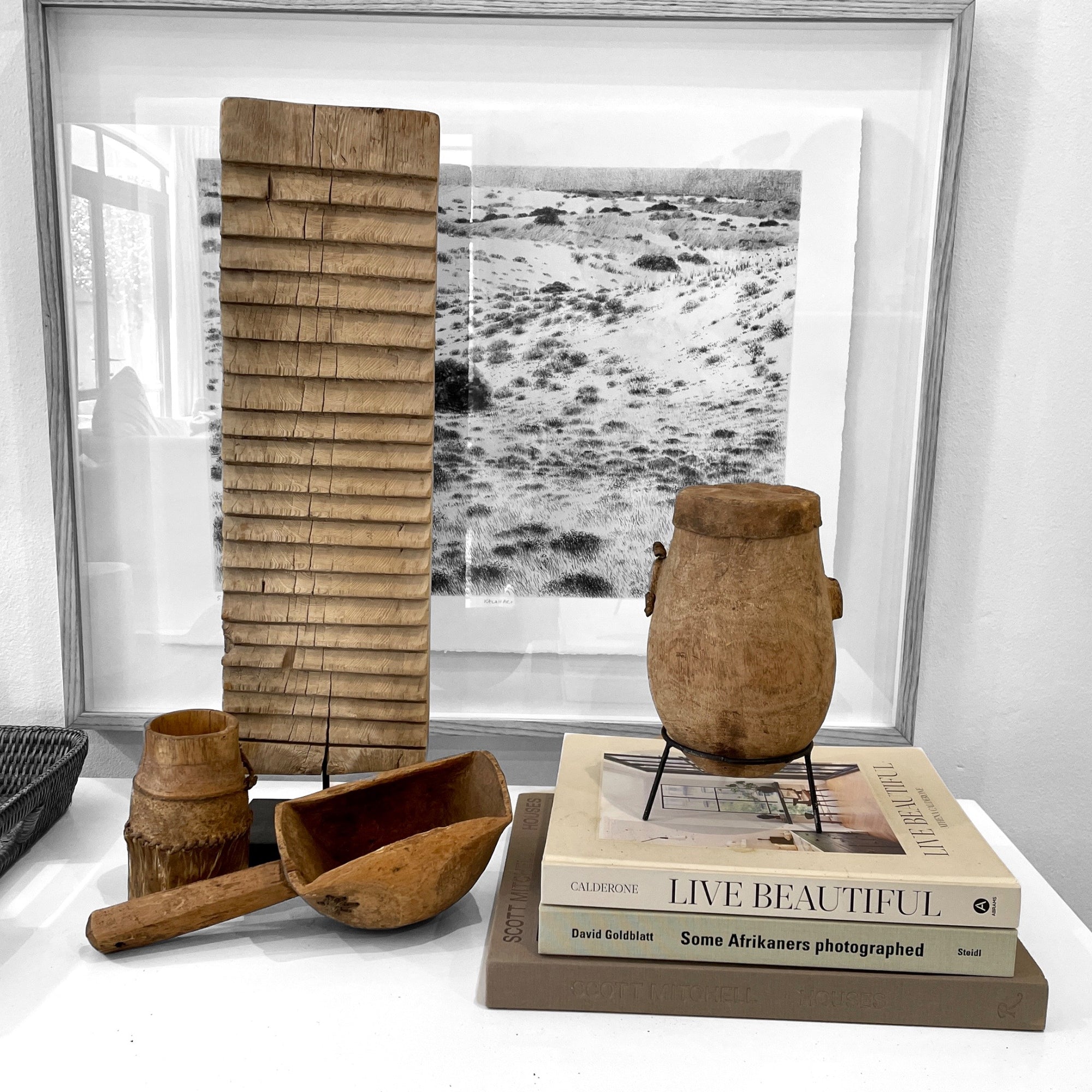 Vintage Turkana Wooden Container - Kenya - eyahomeliving