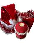 Beaded/Shell Tea Lights - RED - eyahomeliving