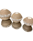 Manila Rope and Cowrie Shell Tea Lights - Natural