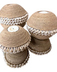 Manila Rope and Cowrie Shell Tea Lights - Natural