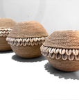 Manila Rope and Cowrie Shell Tea Lights - Natural