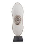 African Beaded Shield - Peanut White