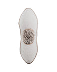 African Beaded Shield - Peanut White