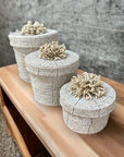 Bali Beaded Ornamental Containers Set of 3