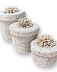 Bali Beaded Ornamental Containers Set of 3