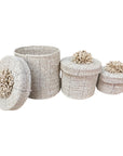 Bali Beaded Ornamental Containers Set of 3