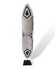 African Beaded King Shield - Black / White / Natural