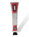 African Beaded King Shield - Red / White