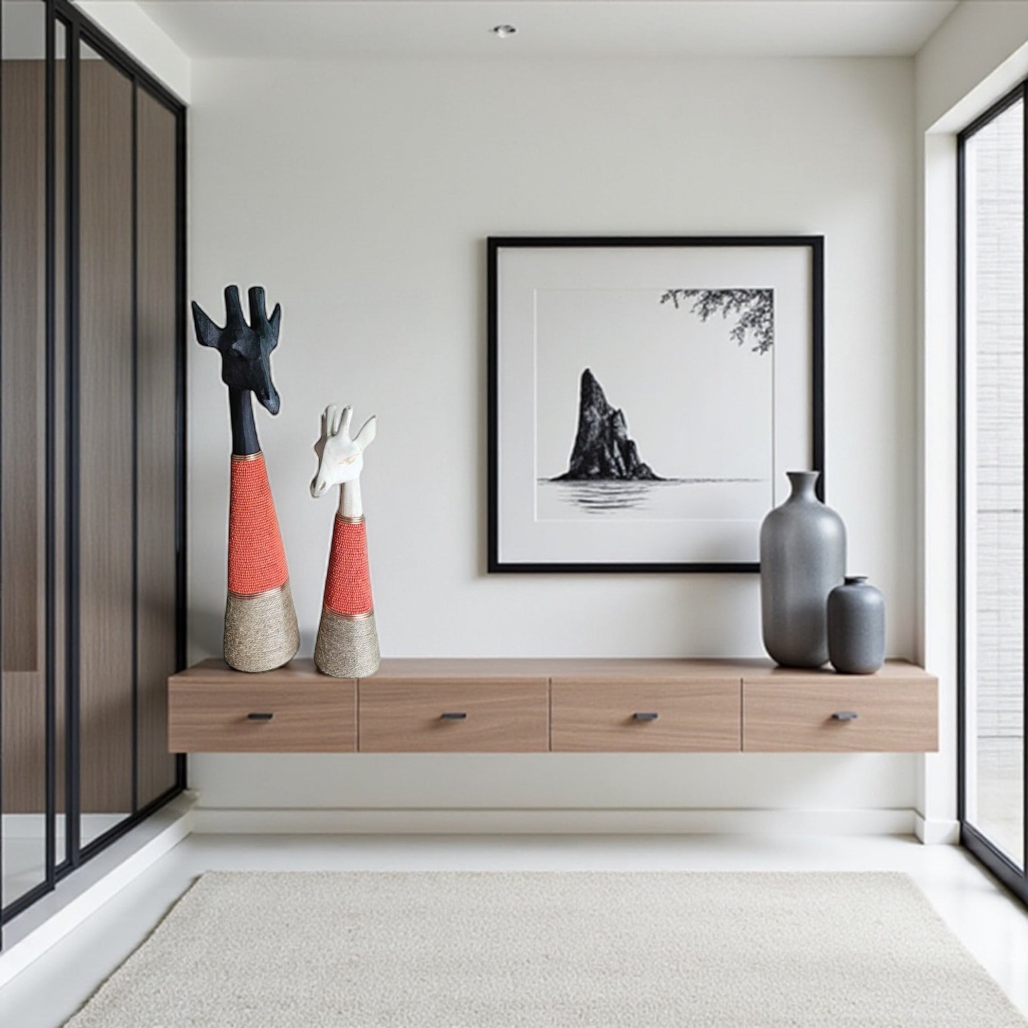 Wooden Animal Heads/Statues