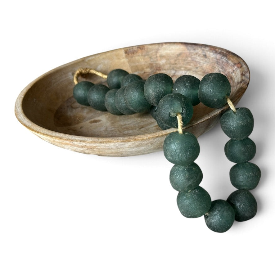Ghanaian Glass Beads Imported - Teal