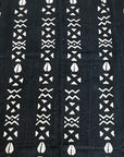 African Mudcloth Throw - Black