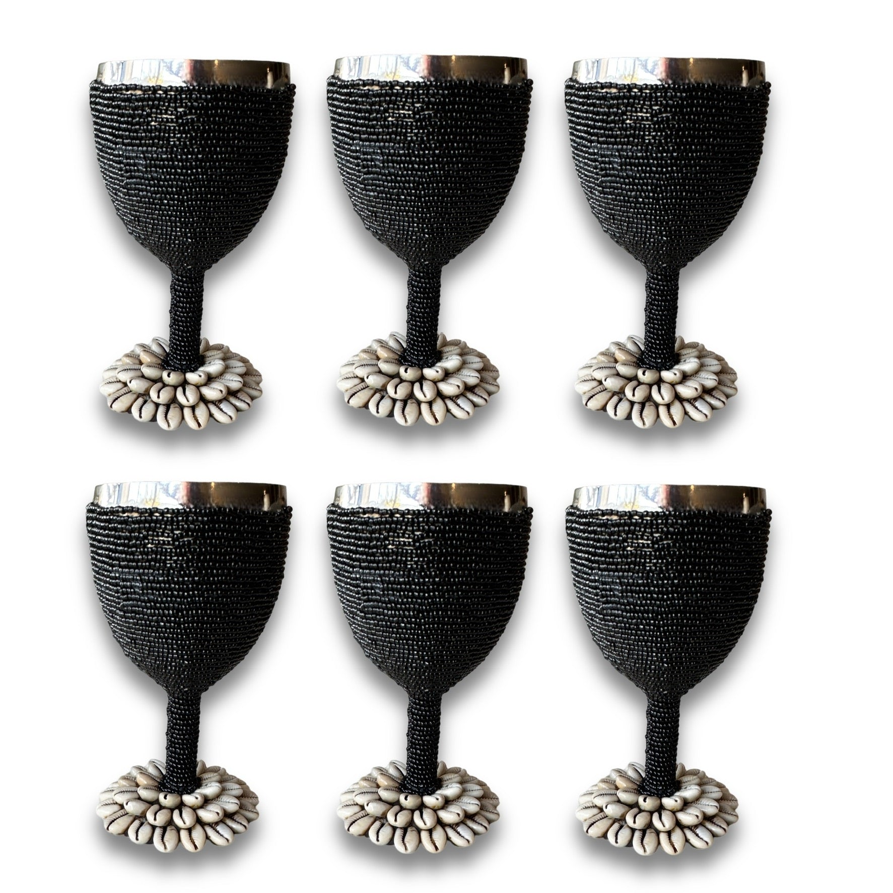 Stainless Steel Wine Goblets - Black