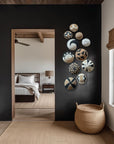 Rwanda Basket Wall Decor Set - 11 Piece Tan/Black/White (Sisal Imported)