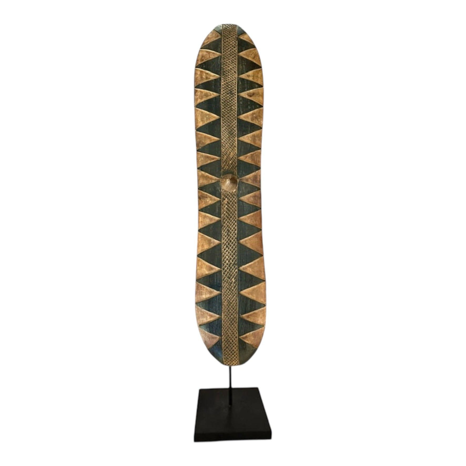 Rwanda African Wooden Shield - Long