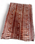 African Mudcloth Throw - Rust