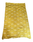 African Mudcloth Throw - Yellow Dash